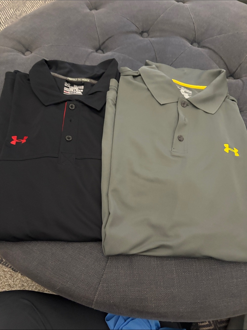 Under Armour Men’s Polo Duo - Black & Gray with Accent Logos